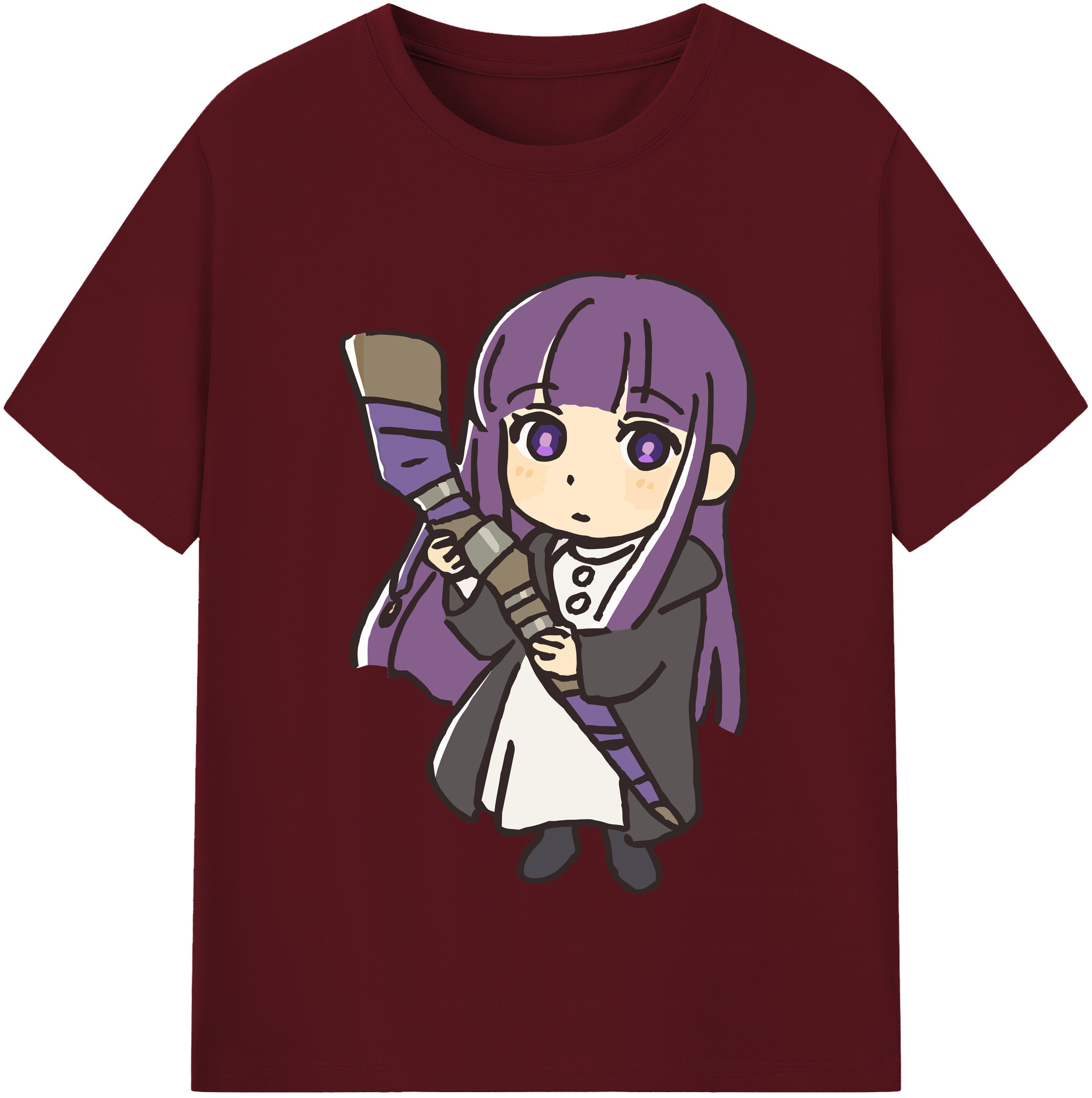 （画像用） 葬送のフリーレン Frieren 綿100％半袖Tシャツ（フロントプリント）